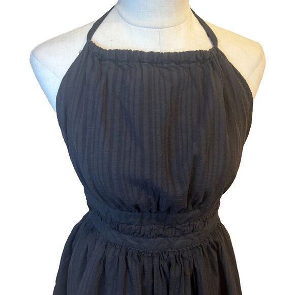 Wild Fable Women's Small Dress Black Open Back Tie Mini Fit & Flare Halter - Picture 2 of 8